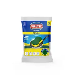 ILKO - Esponja Clásica 2 en 1 Virutex Bolsa 3 Und