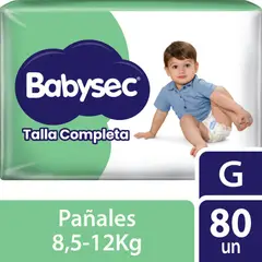 BABYSEC - Pañal Talla Completa G Empaque 80 Und