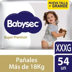 BABYSEC - Pañal Super Premium XXXG Empaque 54 Und