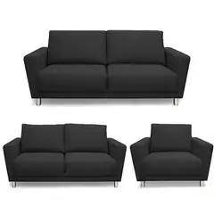 CASABELLA - Juego De Sala 321 Cordoba Negro