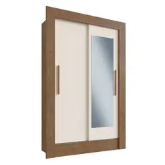 CASA JOVEN - Ropero 2 Puertas con Espejo Off White