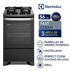 Electrolux - Cocina a Gas 4 Hornillas Grill 56 cm