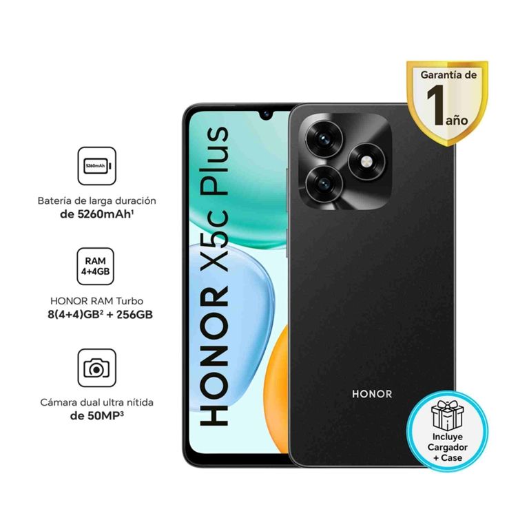 Smartphone X5C Plus 4Gb+256Gb Midnight Black