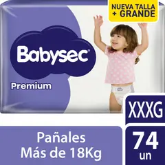 BABYSEC - Pañal Premium XXXG Empaque 74 Und