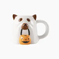 CASA JOVEN - Taza Mug Perrito Fantasmita Halloween 360 mL