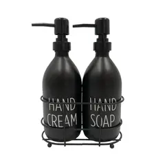 CASA JOVEN - SET X 2 PUMP DE VIDRIO CON CANASTA