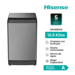 HISENSE - LAVADORA TL 10.5KG WT3K1131UT