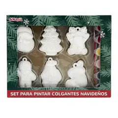CASA JOVEN - Set Para Pintar Sew Star Colgantes X6 Navidad