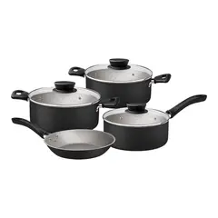 TRAMONTINA - Batería de Cocina Linz Negro 7 Piezas