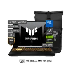 ASUS - Laptop C5 205H 512GB 8GB Rtx3050 + Mochila