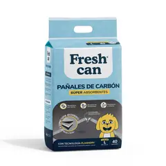 FRESH CAN - Pañales de Piso Carbón Caja 40 Und