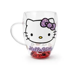 CASA JOVEN - Taza Mug Vidrio Hello Kitty Lila 350mL
