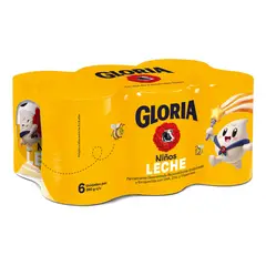 GLORIA - Leche Niños Sixpack Lata 390 g