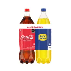 INCA KOLA - Pack Bebida Gaseosa 2.25 L + Coca Cola 2.25 L