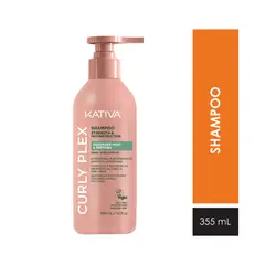 KATIVA - Shampoo Curly Plex Rosemary Mint & Peptides Botella 355 mL
