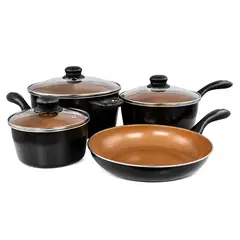 OSTER - Juego de Ollas Acero al Carbono Gibson 7 Piezas
