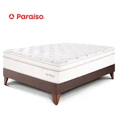PARAISO - Cama Europea Royal Dynasty 1.5 Plazas Chocolate