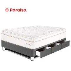 PARAISO - Cama Con Cajones Royal Dynasty 1.5 Plazas Gris