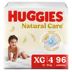 HUGGIES - Pañales Natural Care Talla XG Empaque 96 Und