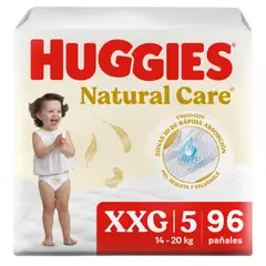 HUGGIES - Pañales Natural Care Talla XXG Empaque 96 Und
