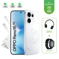 OPPO - Celular Reno16 5G 8+256Gb Blanco+Watch+Audífonos