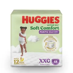 HUGGIES - Pañales Active Sec Soft Comfort Talla XXG Empaque 48 Und