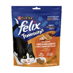 FELIX - Snack para Gato Travesuras Pollo Bolsa 40 g