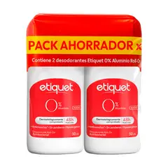 ETIQUET - Desodorante Roll On 0% Aluminio Pack 2 x 50 mL
