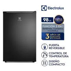 Electrolux - Congelador 98L Vertical Frost Negro